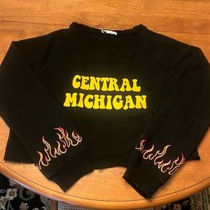 Central Michigan cropped sweatshirt